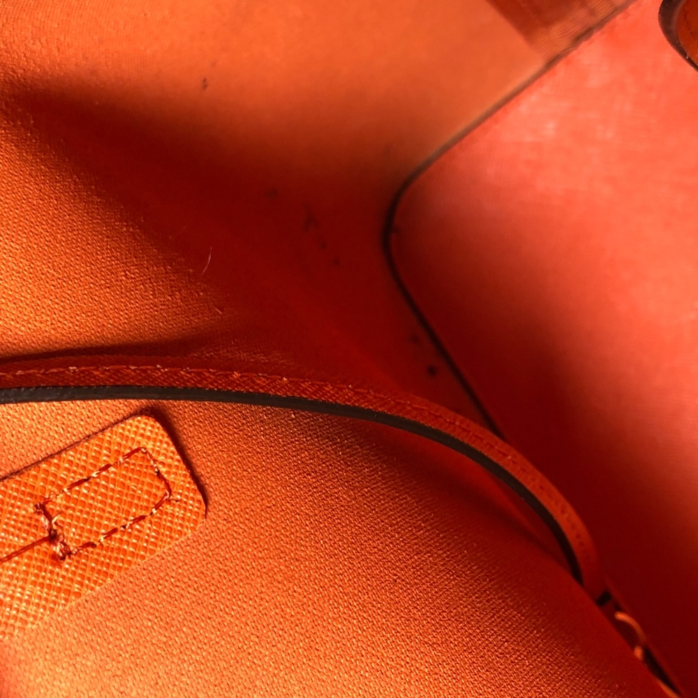 MICHAEL Michael Kors Orange Saffiano Leather Tote - Picture 7 of 8